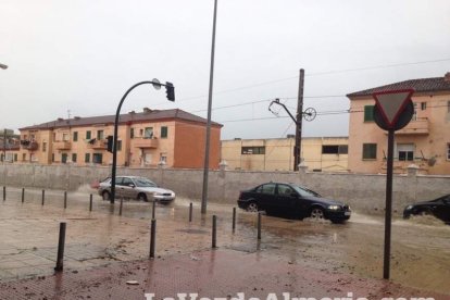 Fuerte tomba de agua caída en Almería.