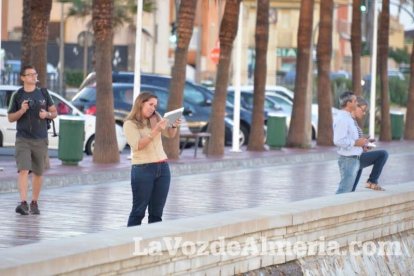 Fuerte tomba de agua caída en Almería.