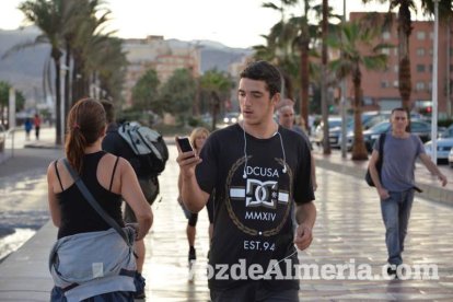 Fuerte tomba de agua caída en Almería.