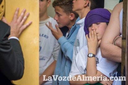 Afloraron los sentimientos a la Señora de Los Ángeles. Fotos: Juan Sánchez