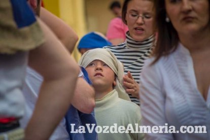 Afloraron los sentimientos a la Señora de Los Ángeles. Fotos: Juan Sánchez