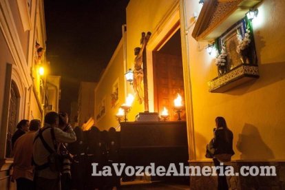 Procesión de la Hermandad Juvenil del Santo Cristo del Perdón Vía-Crucis Penitencial de Silencio. Martes Santo de la Semana Santa de Alme