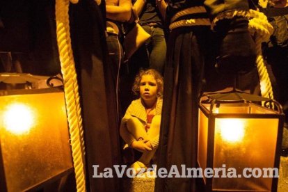 Procesión de la Hermandad Juvenil del Santo Cristo del Perdón Vía-Crucis Penitencial de Silencio. Martes Santo de la Semana Santa de Alme