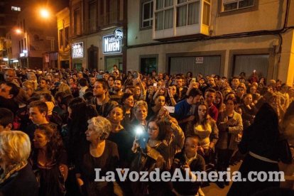 Procesión de la Hermandad Juvenil del Santo Cristo del Perdón Vía-Crucis Penitencial de Silencio. Martes Santo de la Semana Santa de Alme