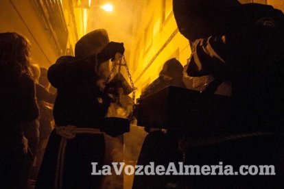 Procesión de la Hermandad Juvenil del Santo Cristo del Perdón Vía-Crucis Penitencial de Silencio. Martes Santo de la Semana Santa de Alme
