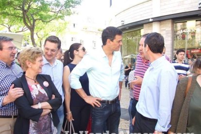 El secretario general del PSOE, Pedro Sánchez, respalda la candidatura de Juan Carlos Pérez Navas en Almería.