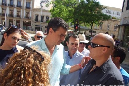 El secretario general del PSOE, Pedro Sánchez, respalda la candidatura de Juan Carlos Pérez Navas en Almería.