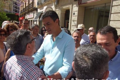 El secretario general del PSOE, Pedro Sánchez, respalda la candidatura de Juan Carlos Pérez Navas en Almería.