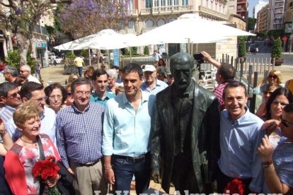 El secretario general del PSOE, Pedro Sánchez, respalda la candidatura de Juan Carlos Pérez Navas en Almería.