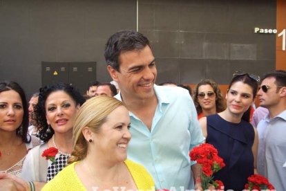 El secretario general del PSOE, Pedro Sánchez, respalda la candidatura de Juan Carlos Pérez Navas en Almería.