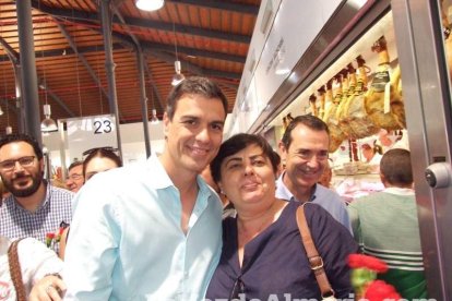 El secretario general del PSOE, Pedro Sánchez, respalda la candidatura de Juan Carlos Pérez Navas en Almería.