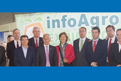Inauguración de la feria agrícola Infoagro Exhibition con la presencia del consejero de la Junta de Andalucía, José Sánchez Maldonado.