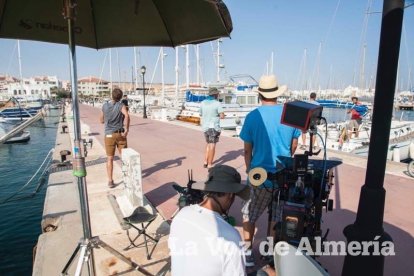 Rodaje en Almerimar de la serie Mar de Plástico.