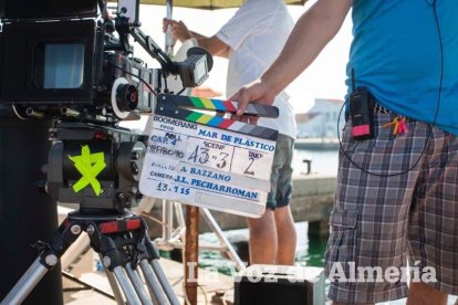 Rodaje en Almerimar de la serie Mar de Plástico.