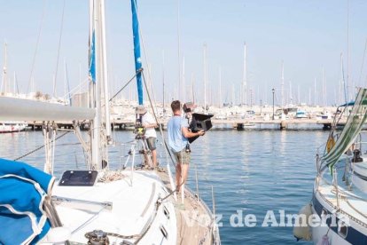 Rodaje en Almerimar de la serie Mar de Plástico.