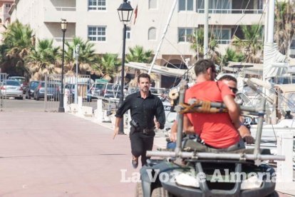 Rodaje en Almerimar de la serie Mar de Plástico.