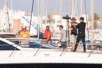 Rodaje en Almerimar de la serie Mar de Plástico.