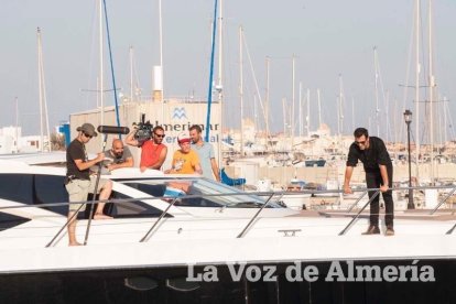 Rodaje en Almerimar de la serie Mar de Plástico.