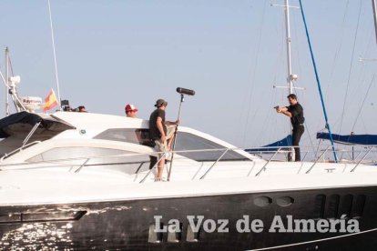 Rodaje en Almerimar de la serie Mar de Plástico.