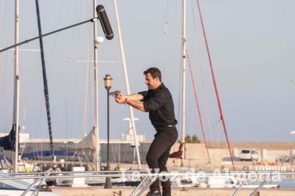 Rodaje en Almerimar de la serie Mar de Plástico.