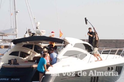 Rodaje en Almerimar de la serie Mar de Plástico.