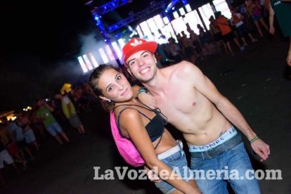 Celebración del Festival de Música Electrónica, Dreambeach, en Villaricos.