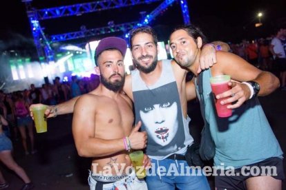 Celebración del Festival de Música Electrónica, Dreambeach, en Villaricos.