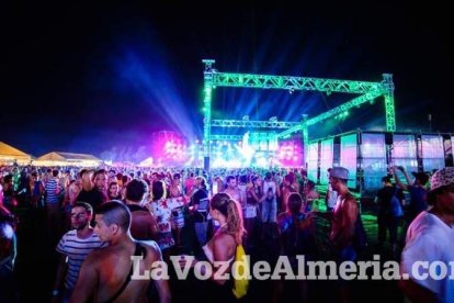 Celebración del Festival de Música Electrónica, Dreambeach, en Villaricos.