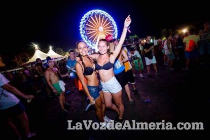 Celebración del Festival de Música Electrónica, Dreambeach, en Villaricos.