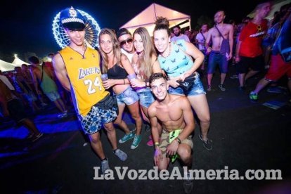 Celebración del Festival de Música Electrónica, Dreambeach, en Villaricos.