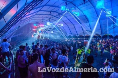 Celebración del Festival de Música Electrónica, Dreambeach, en Villaricos.