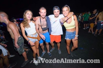 Celebración del Festival de Música Electrónica, Dreambeach, en Villaricos.