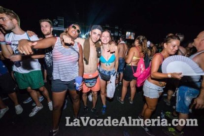 Celebración del Festival de Música Electrónica, Dreambeach, en Villaricos.