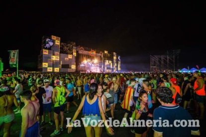 Celebración del Festival de Música Electrónica, Dreambeach, en Villaricos.