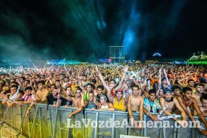 Celebración del Festival de Música Electrónica, Dreambeach, en Villaricos.