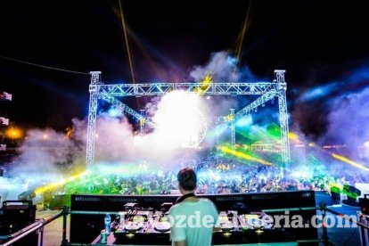 Celebración del Festival de Música Electrónica, Dreambeach, en Villaricos.