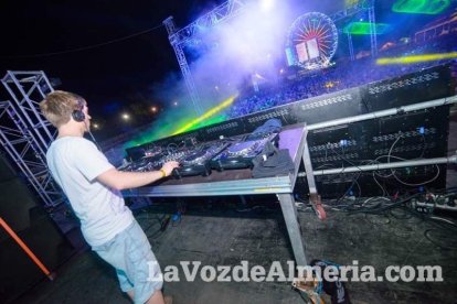 Celebración del Festival de Música Electrónica, Dreambeach, en Villaricos.