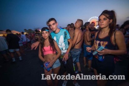 Celebración del Festival de Música Electrónica, Dreambeach, en Villaricos.