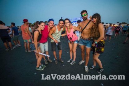 Celebración del Festival de Música Electrónica, Dreambeach, en Villaricos.
