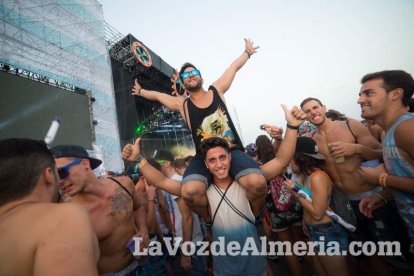 Celebración del Festival de Música Electrónica, Dreambeach, en Villaricos.