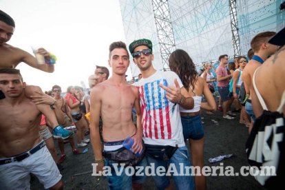 Celebración del Festival de Música Electrónica, Dreambeach, en Villaricos.