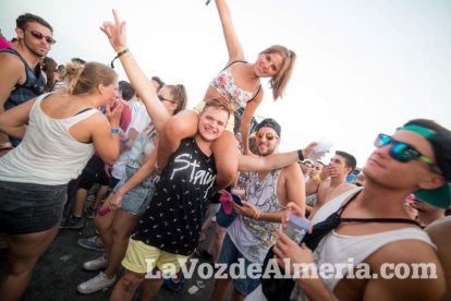 Celebración del Festival de Música Electrónica, Dreambeach, en Villaricos.