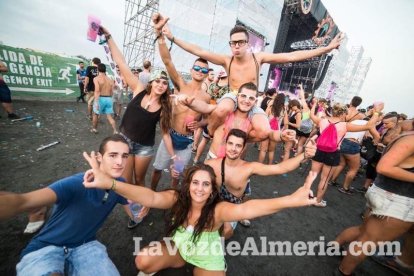 Celebración del Festival de Música Electrónica, Dreambeach, en Villaricos.
