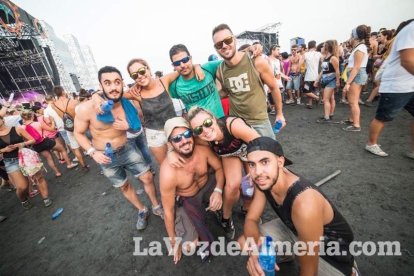 Celebración del Festival de Música Electrónica, Dreambeach, en Villaricos.