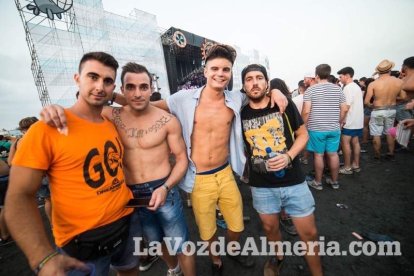Celebración del Festival de Música Electrónica, Dreambeach, en Villaricos.