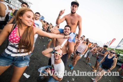 Celebración del Festival de Música Electrónica, Dreambeach, en Villaricos.
