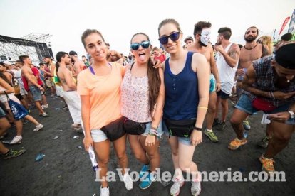 Celebración del Festival de Música Electrónica, Dreambeach, en Villaricos.