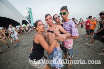 Celebración del Festival de Música Electrónica, Dreambeach, en Villaricos.