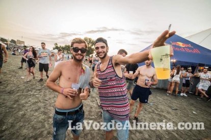 Celebración del Festival de Música Electrónica, Dreambeach, en Villaricos.