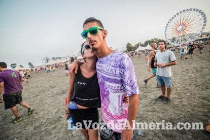 Celebración del Festival de Música Electrónica, Dreambeach, en Villaricos.